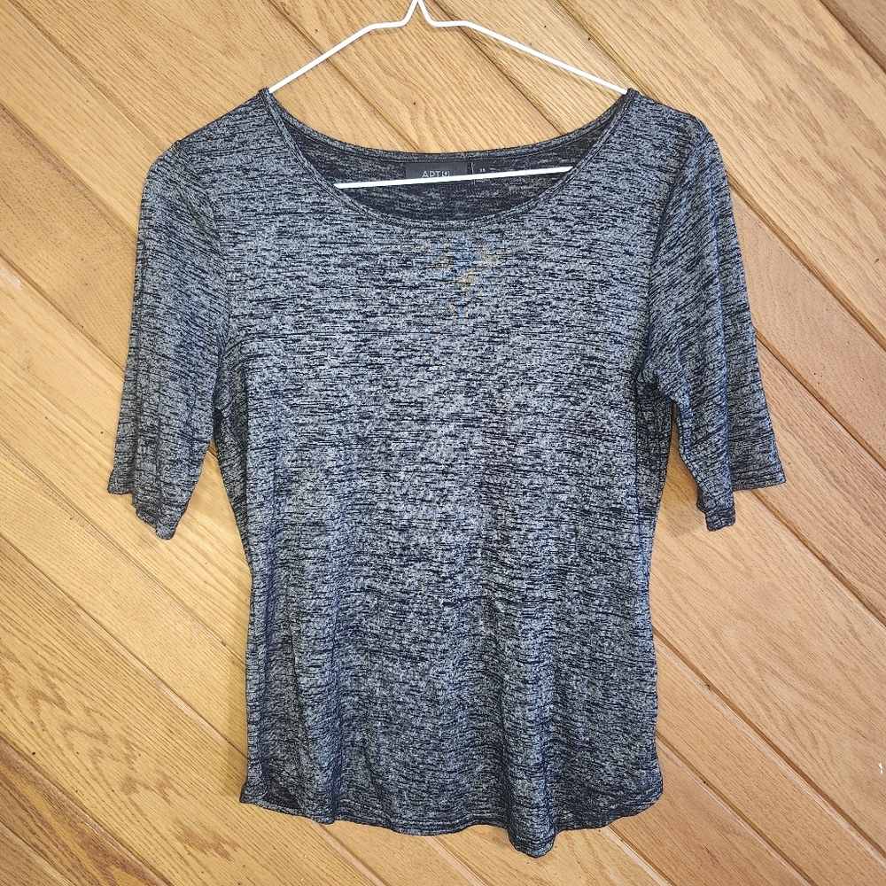 Apt. 9 Women's Gray Short Sleeve XS Top